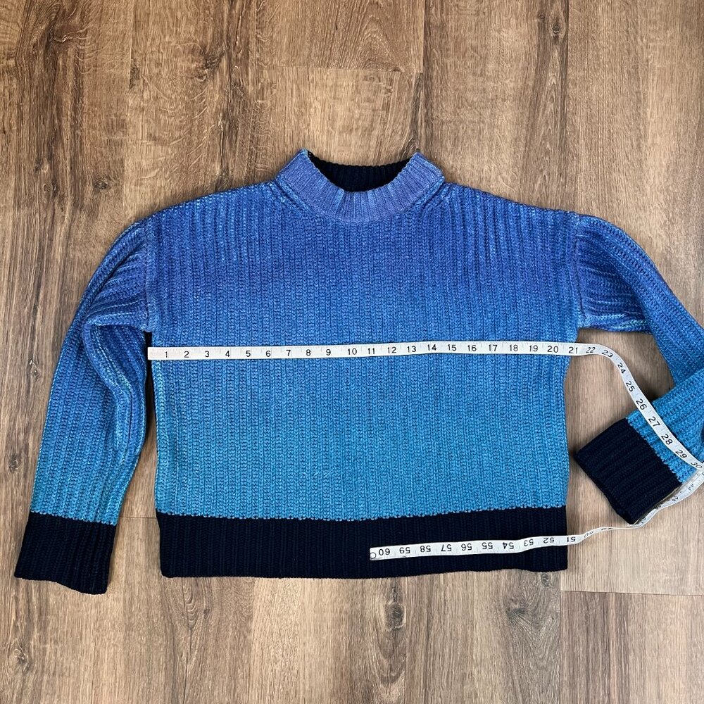 NAADAM Wool Cashmere Ombre Crewneck Sweater Blue XS - Picture 10 of 11